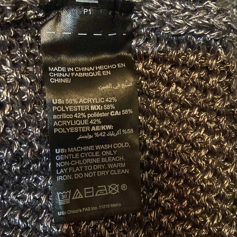 Metallic knit sweater by White House Black Market, size S. Exquisite detail. New - Picture 5 of 12